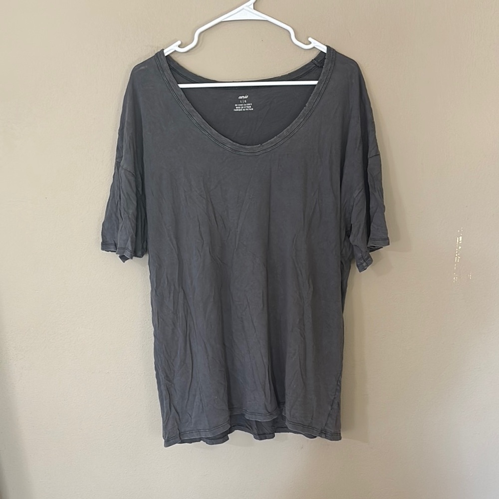 Aerie Gray Relaxed Short Sleeve T-Shirt